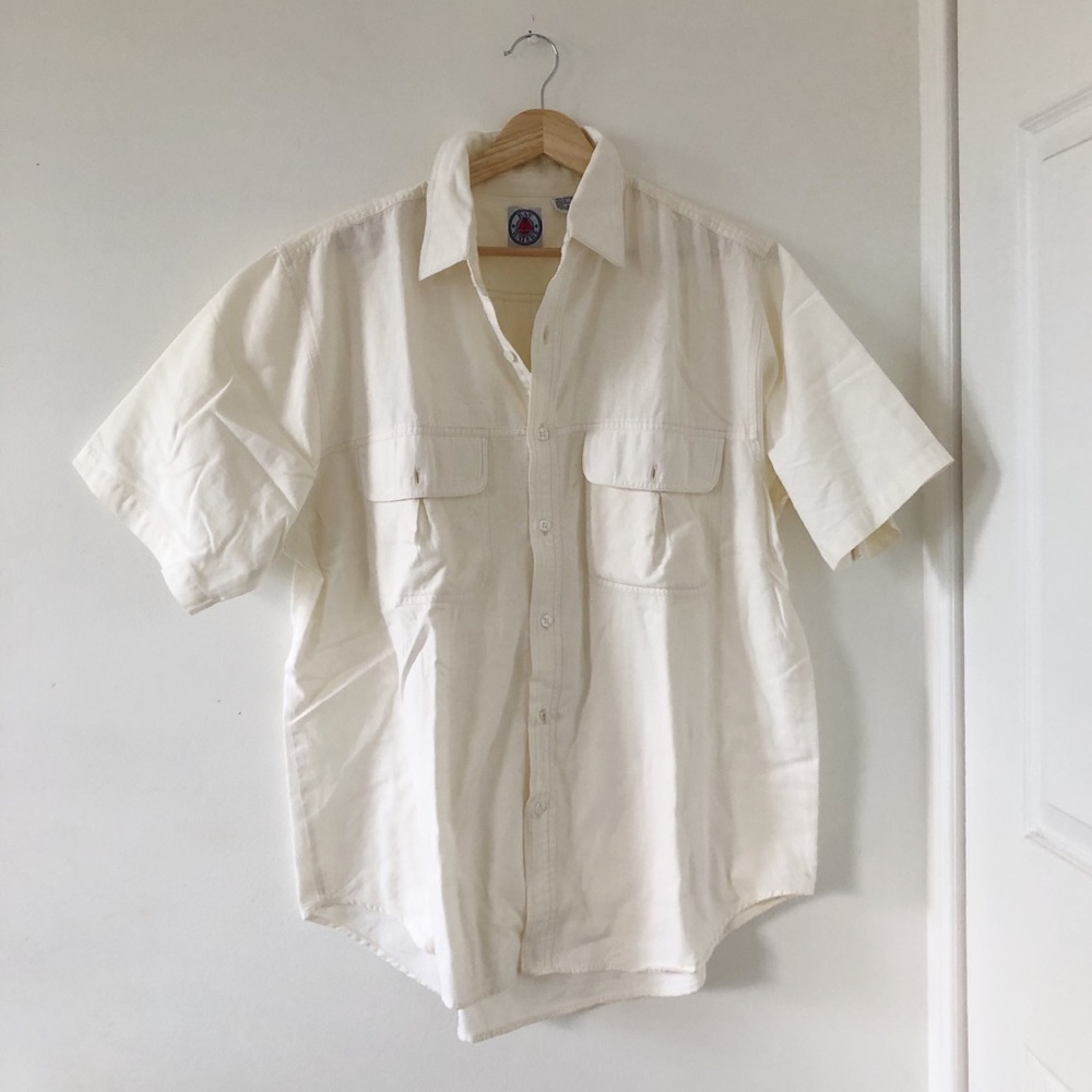 Oversized ivory/off white button down shirt